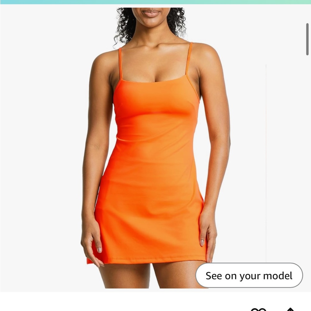 Vibrant Orange Tennis Dress